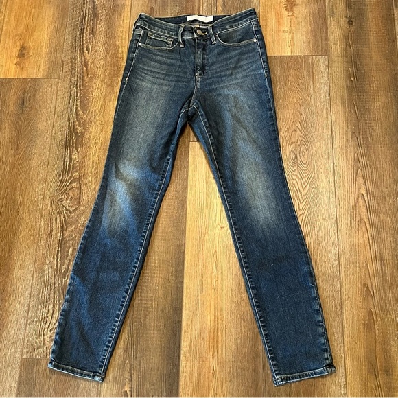 ATHLETA Sculptek Skinny Gradient Dark Wash Jeans Womens 4 Stretch Mid Rise Denim - Picture 1 of 15